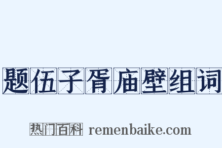 题伍子胥庙壁组词是什么意思的图片